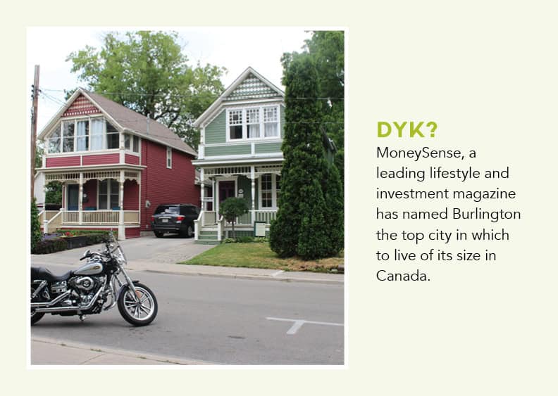 Burlington Best City by Moneysense magazine