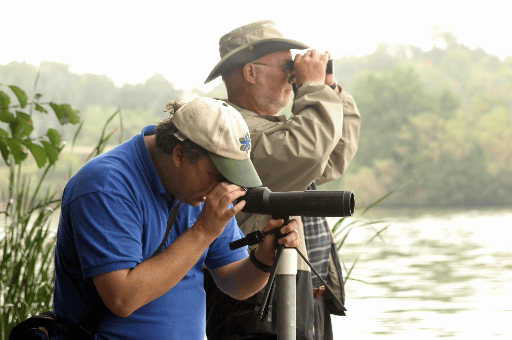 Bird Watchers with binoculars at RBG