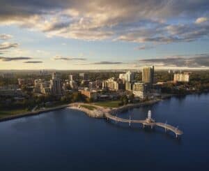 Burlington drone shot