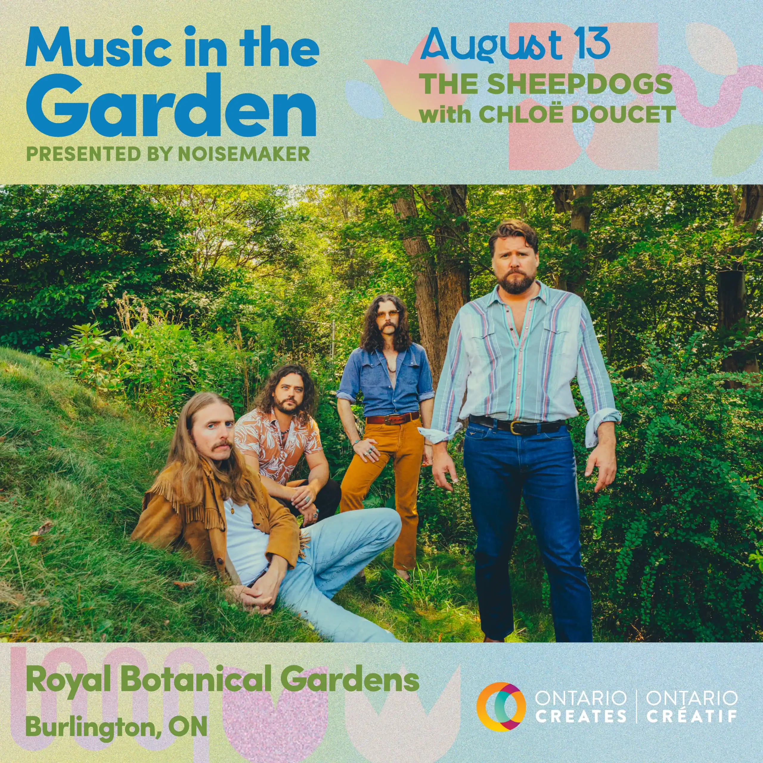 Music in The Garden: The Sheepdogs with Chloë Doucet Presented By Noisemaker